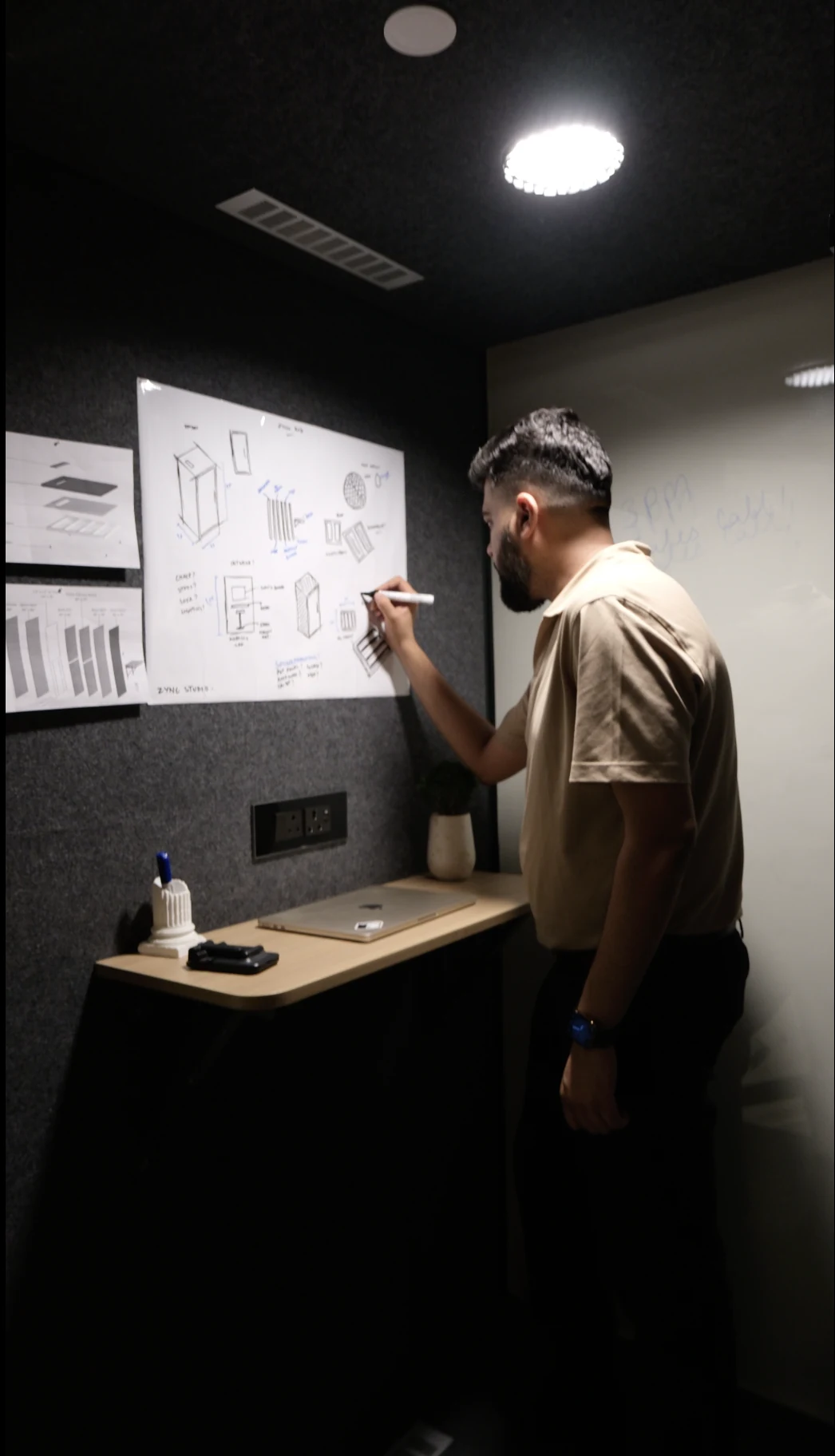 Sketching and ideating inside ONE POD